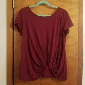 Knotted hem top